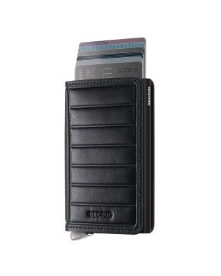 Secrid - Portafoglio in pelle e alluminio Premium Slimwallet Emboss Lines 2
