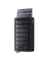 Secrid - Portafoglio in pelle e alluminio Premium Slimwallet Emboss Lines