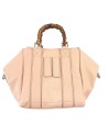  Manikomio Design – Borsa a mano in pelle con manici in bamboo