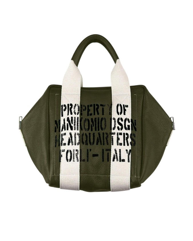 Manikomio Design – Borsa a mano in pelle con due manici Genuine Leather Lady24