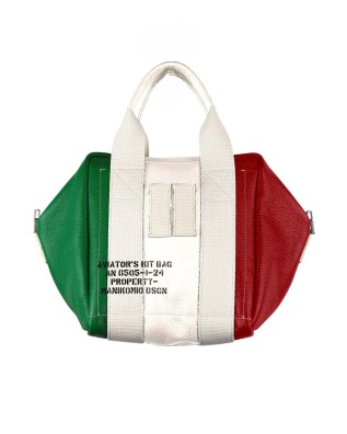 Manikomio Design – Borsa in pelle a mano con bandiera italiana Lady24 2