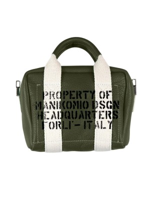Manikomio Design - Borsa piccola a mano in vera pelle con doppio manico BB genuine leather