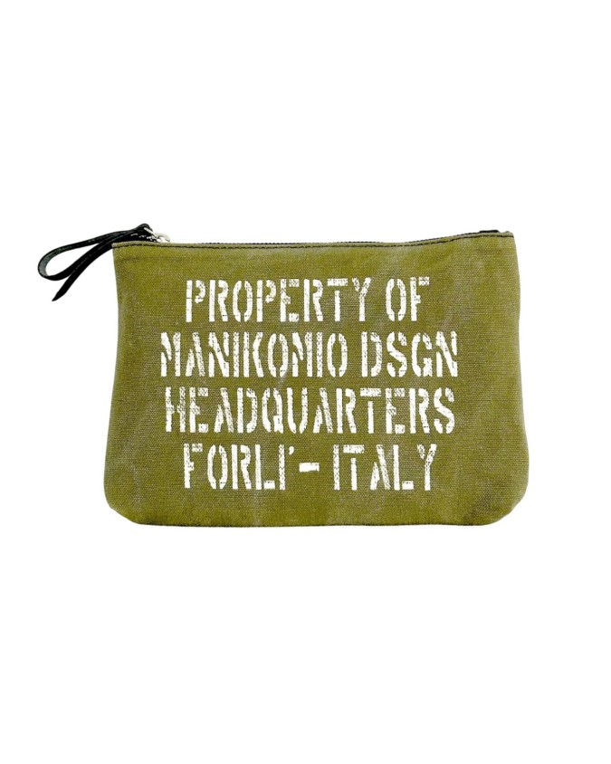 Manikomio Design - Clutch in cotone con tracolla Tg L  Olona Cotton