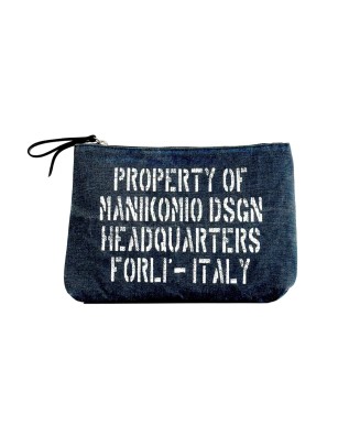 Manikomio Design - Clutch in cotone con tracolla Tg L  Olona Cotton