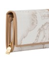 Alviero Martini Prima Classe - Embossed fabric wallet with 1C Geo White front plate