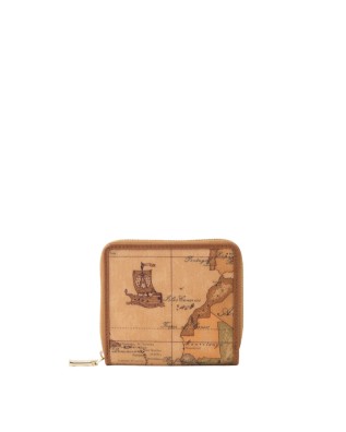 Alviero Martini Prima Classe - Portafoglio ziparound piccolo in tessuto Geo Classic