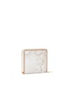 Alviero Martini Prima Classe - Portafoglio ziparound piccolo in tessuto goffrato Geo White