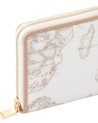 Alviero Martini Prima Classe - Portafoglio ziparound piccolo in tessuto goffrato Geo White