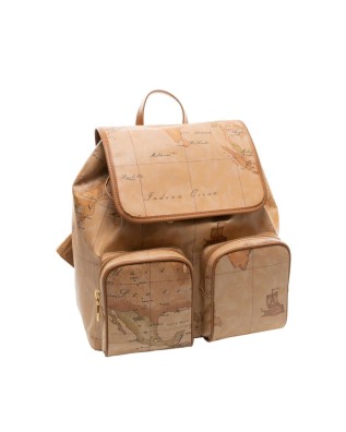 Alviero Martni Prima Classe - Zaino con patta e tasche esterne in tessuto Geo Soft 2