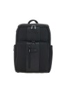 Piquadro - Reisrucksack aus Leder und Stoff Brief mit Platz für einen 15,6-Zoll-Laptop