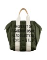 Manikomio Design - Borsa a mano con doppio manico in nylon e pelle TT FLY Nylon