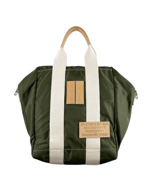Manikomio Design - Borsa a mano con doppio manico in nylon e pelle TT FLY Nylon 2