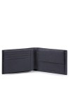 Piquadro - Portafoglio uomo con porta monete in pelle Black Square