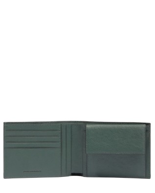 Piquadro - Herrenbrieftasche mit Geldfach aus Leder Black...