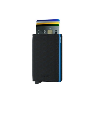 Secrid - Portafoglio sottile in pelle e alluminio motivo geometrico Slimwallet Optical 2