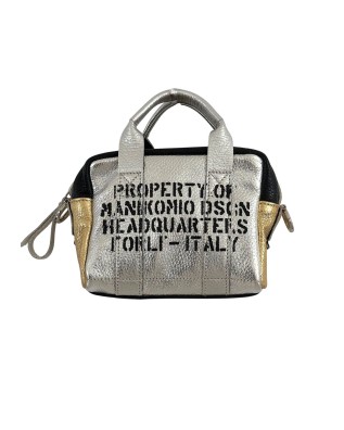  Manikomio Design - Borsa in pelle piccola bicolore BB Cool