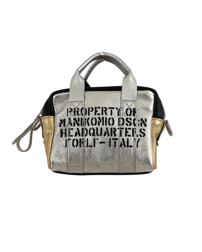  Manikomio Design - Borsa in pelle piccola bicolore BB Cool