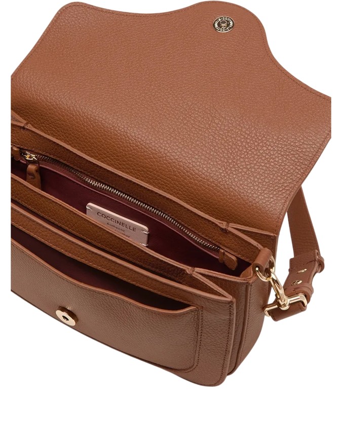  Coccinelle - Borsa a spalla e a tracolla in pelle con patta