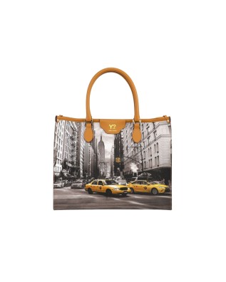  Ynot - Borsa Elegance shopper con stampa all over