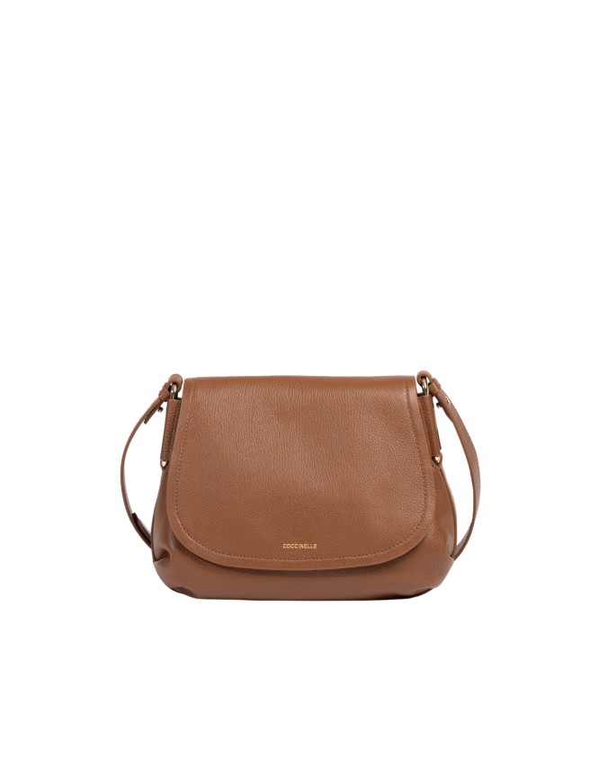  Coccinelle - Borsa a tracolla in pelle con patta Rebekka