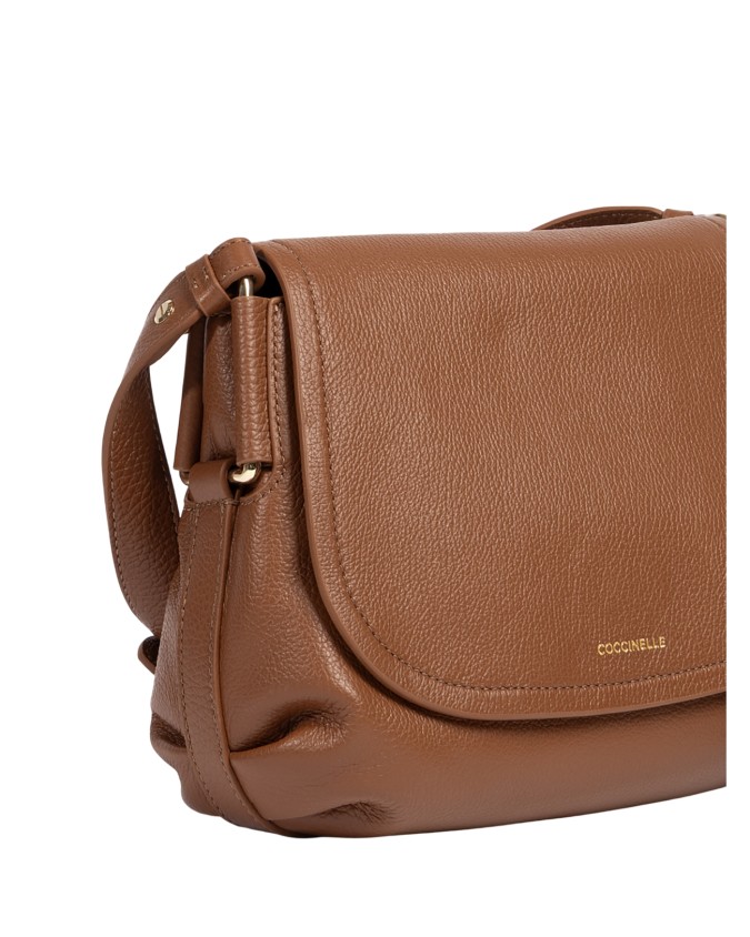  Coccinelle - Borsa a tracolla in pelle con patta Rebekka