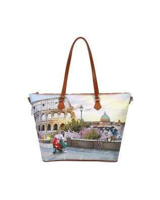 Ynot - Yesbag M-Size Shopping Bag with Two Faux Leather Handles
