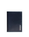  Piquadro – Portafogli uomo verticale in pelle RFID Blue Square