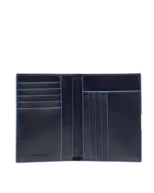  Piquadro – Portafogli uomo verticale in pelle RFID Blue Square 2