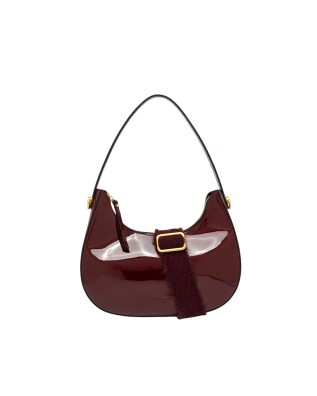 Gianni Chiarini - Half-moon-shaped shoulder bag in glossy...