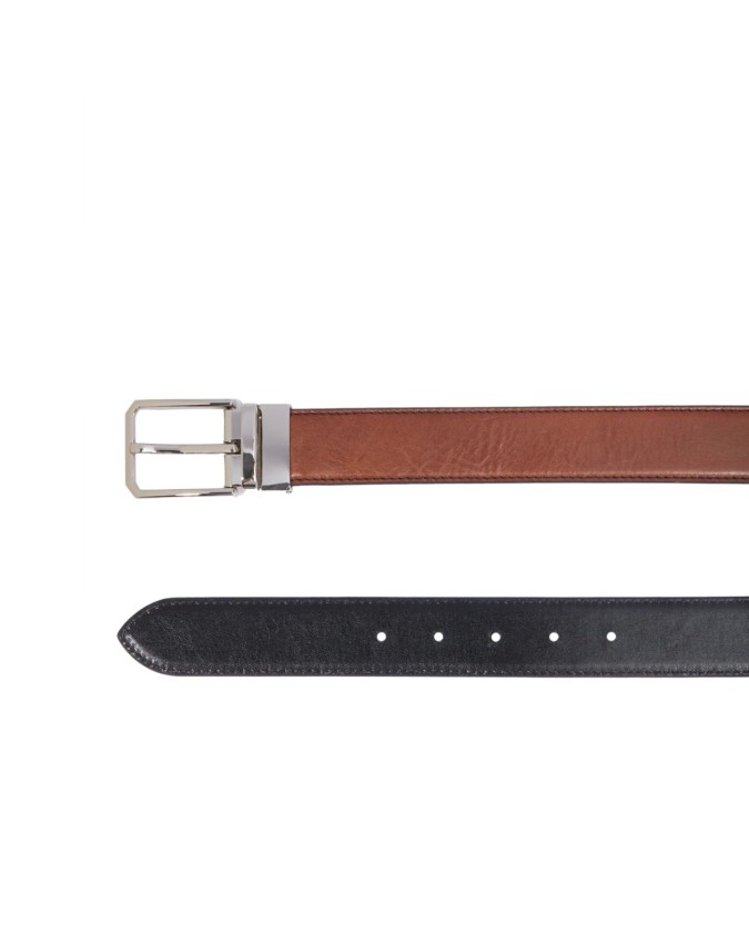  The Bridge - Cintura in pelle uomo reversibile bicolore