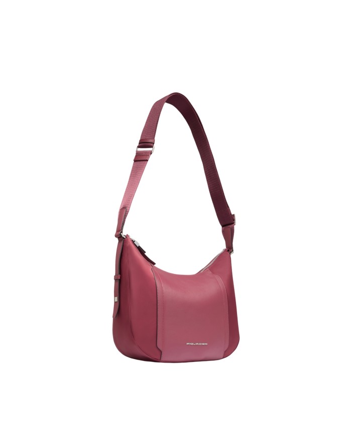  Piquadro - Borsa tracolla donna in pelle e tessuto riciclato