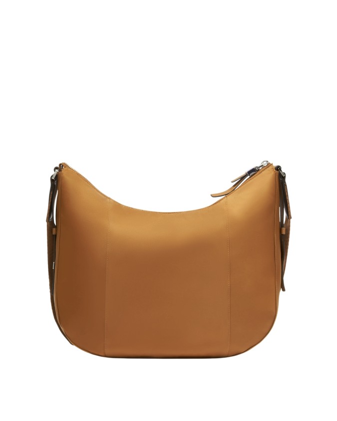  Piquadro - Borsa a tracolla donna in pelle e tessuto riciclato
