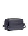 Piquadro - Leather makeup bag with a double zipper