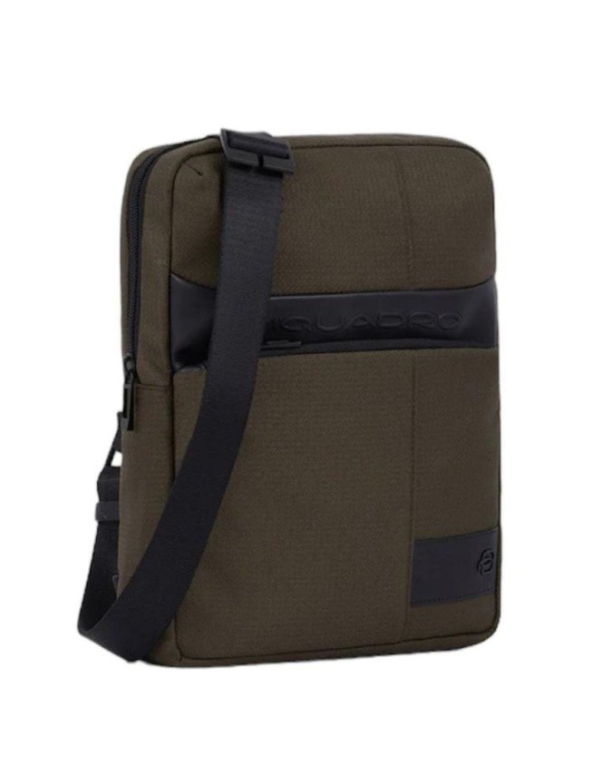  Piquadro - Borsello porta iPad Mini in pelle e tessuto