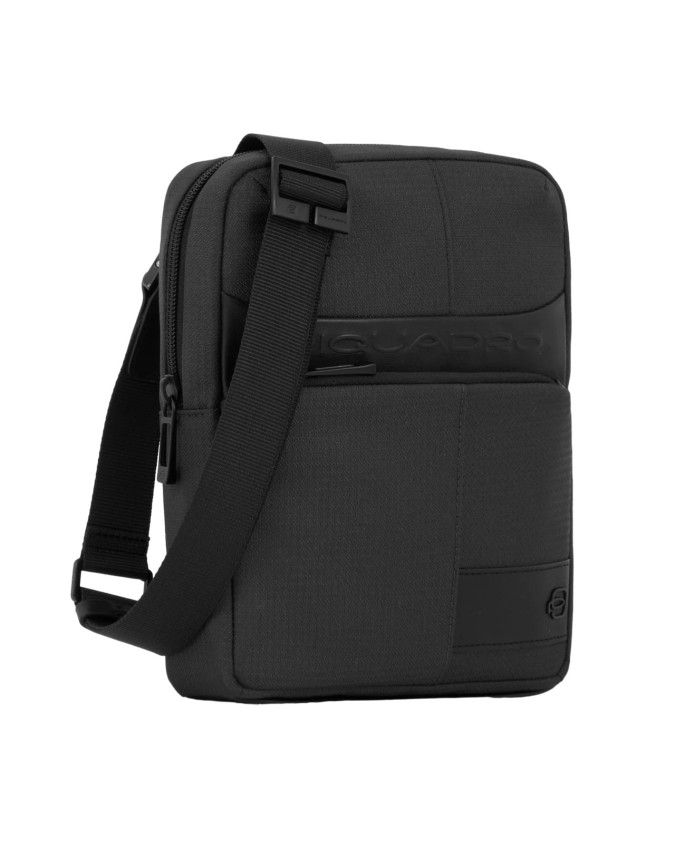  Piquadro - Borsello porta iPad Mini in pelle e tessuto