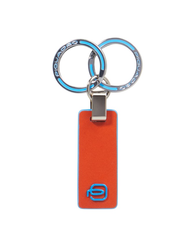 Piquadro - Leather keychain with a...