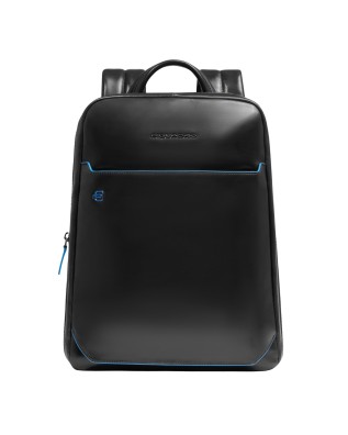  Piquadro - Zaino uomo in pelle porta pc 14'' 1 comparto Blue