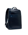 Piquadro - Herren-Lederrucksack mit Platz für einen 14-Zoll-Laptop, 1 Fach, Blue Square