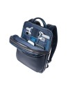 Piquadro - Herren-Lederrucksack mit Platz für einen 14-Zoll-Laptop, 1 Fach, Blue Square