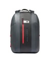 Piquadro - Men's leather backpack with space for a 15.6-inch laptop and expansion compartment