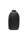 Piquadro - Einseitiger Herrenrucksack aus Leder mit zwei Fächern für das iPad Mini