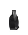 Piquadro - Einseitiger Herrenrucksack aus Leder mit zwei Fächern für das iPad Mini