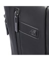 Piquadro - Einseitiger Herrenrucksack aus Leder mit zwei Fächern für das iPad Mini