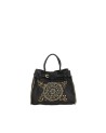 Campomaggi – Rossella Large Leather Shopping Bag with Floral Rhinestones