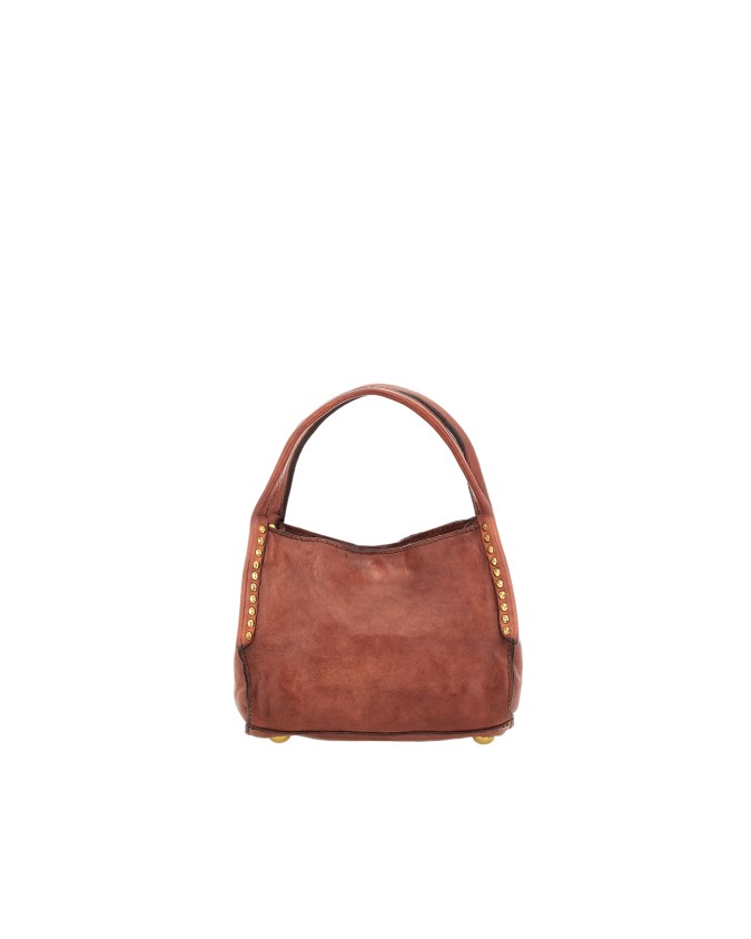  Campomaggi – Mini Borsa shopping in pelle con rivetti Lara
