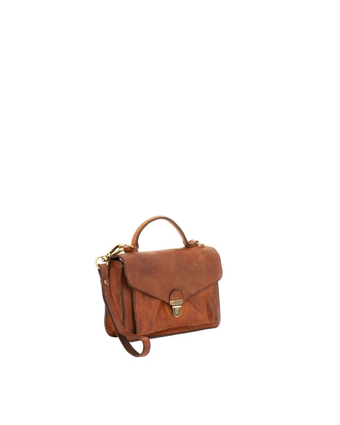  Campomaggi - Borsa a tracolla small in pelle con logo retro
