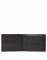 PIQUADRO - Portafoglio Uomo in Pelle con Porta monete - Nero - Linea Modus
