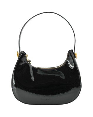  Gianni Chiarini - Borsa a spalla mezzaluna in pelle lucida con