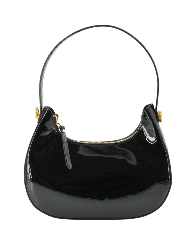  Gianni Chiarini - Borsa a spalla mezzaluna in pelle lucida con