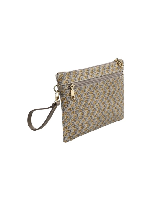  Ynot - Clutch donna con motivo logo all over e laccetto